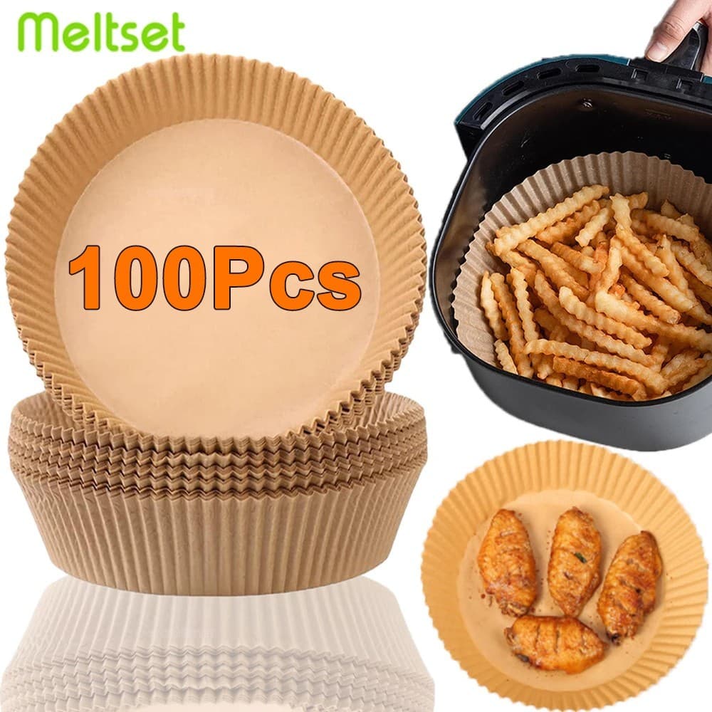 Air Fryer Papel descartável, papéis de cozimento antiaderentes Airfryer, forros