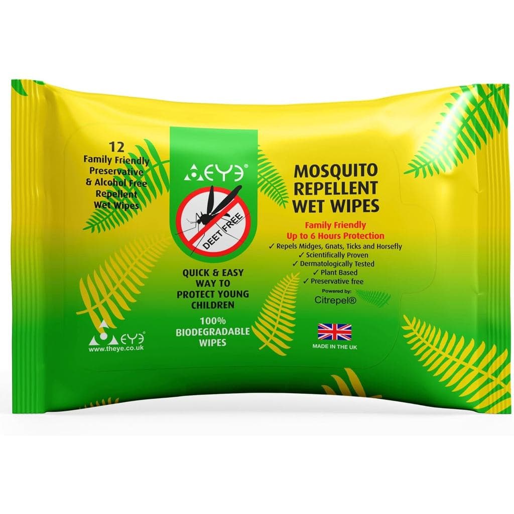 THEYE, Lenços Repelentes de Mosquitos, Repelente de Insetos 100% Natural à Base de Plantas, Sem DEET, Sem Álcool, Proteç