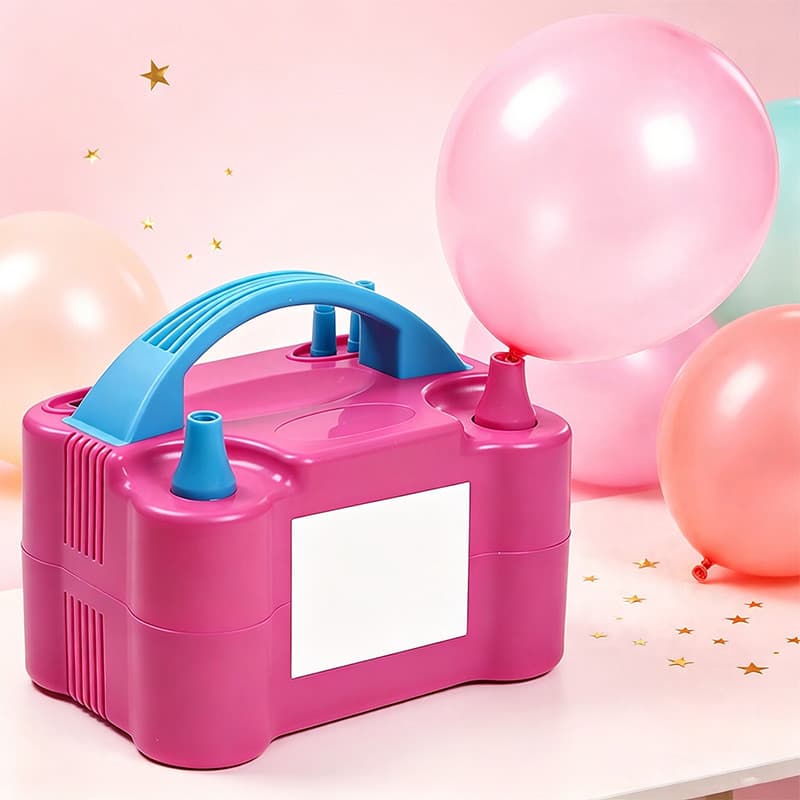 Inflador Elétrico 110v 220v Bomba Encher Balões Bexigas Dois Bicos Para Ornamentação