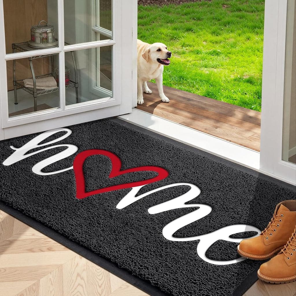 Tapete de Boas-Vindas StepLively para Uso Interno e Externo, Tapete de Entrada Antiderrapante de Perfil Baixo e Alta Res