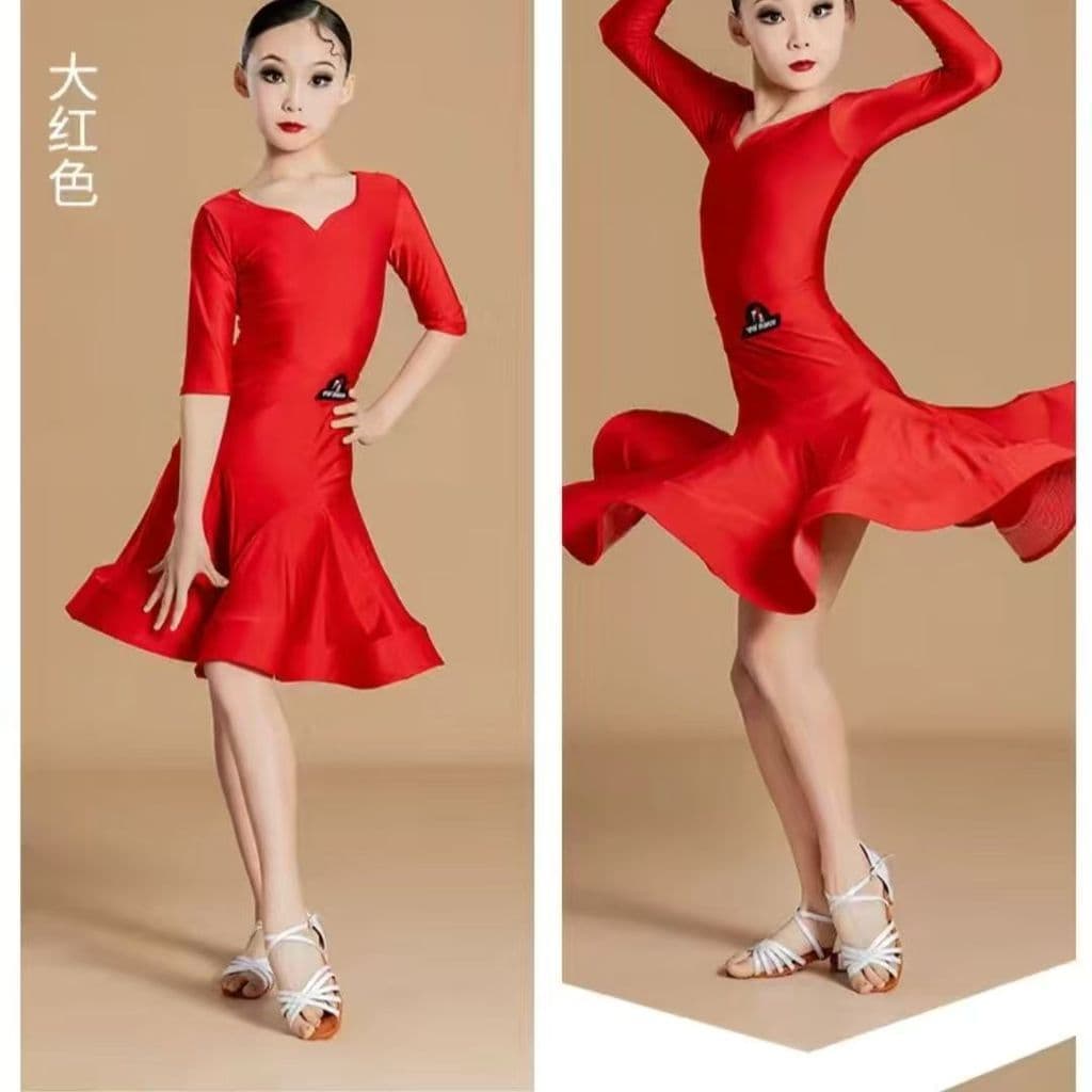 [WDF] Novo estilo simples estilo atmosférico para meninas fantasia de competição de exame de dança, conjunto de fantasia