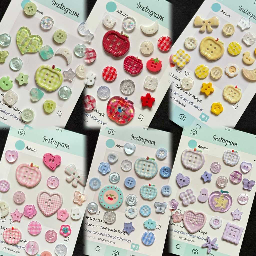 Botões em cores de macaron, coleção Mix Match, acessórios de roupa infantil DIY, ornamentos em formatos especiais, acess