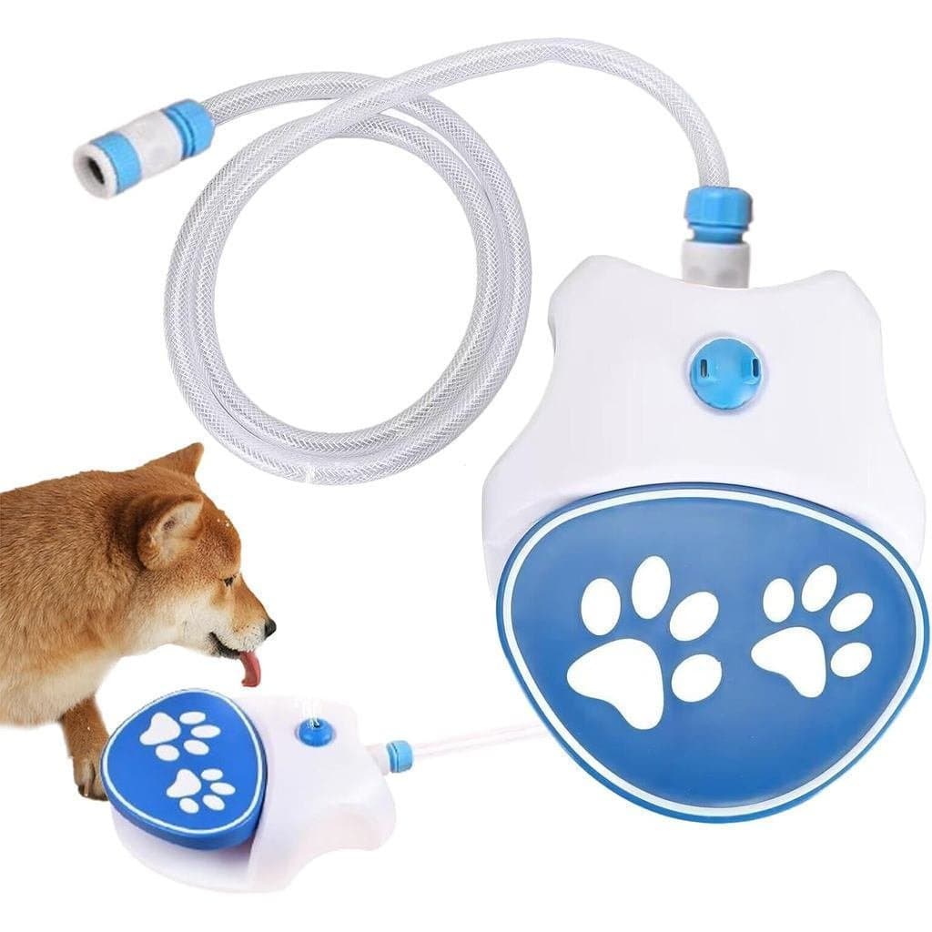 Bebedouro externo para cães, adequado para os cães pisarem, jogo de jato d'água, dispensador de água para áreas externas