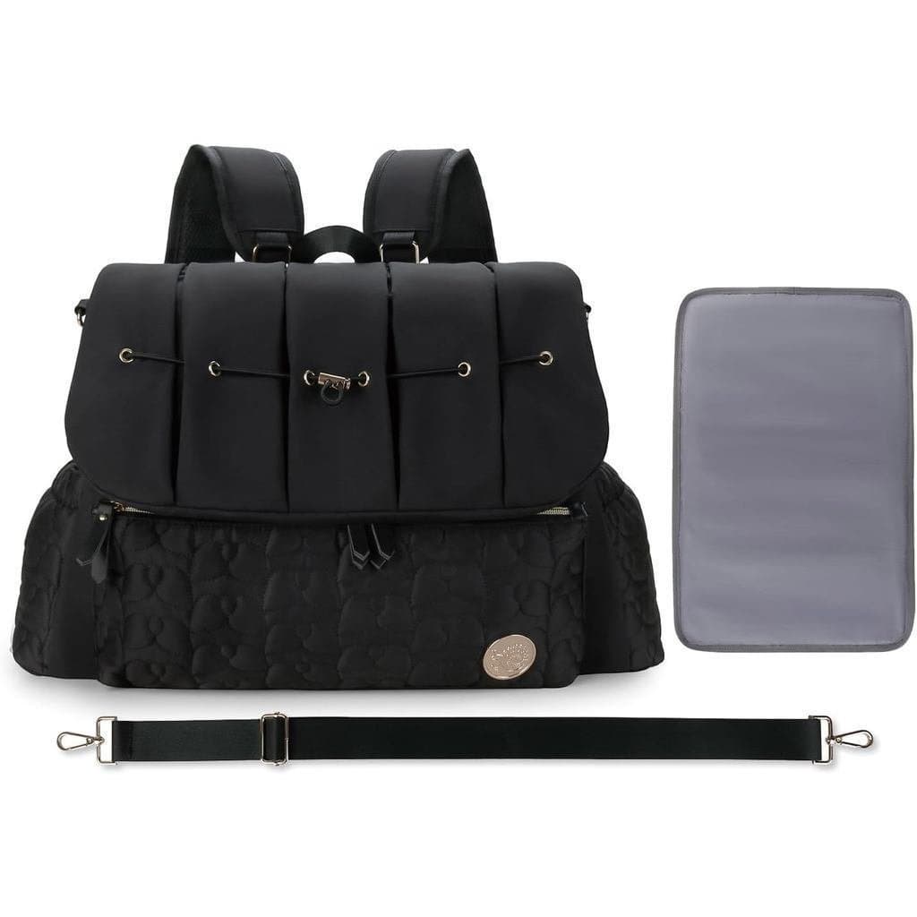 Mochila impermeável para fraldas, bolsa de viagem para mamãe com almofada para troca de fraldas