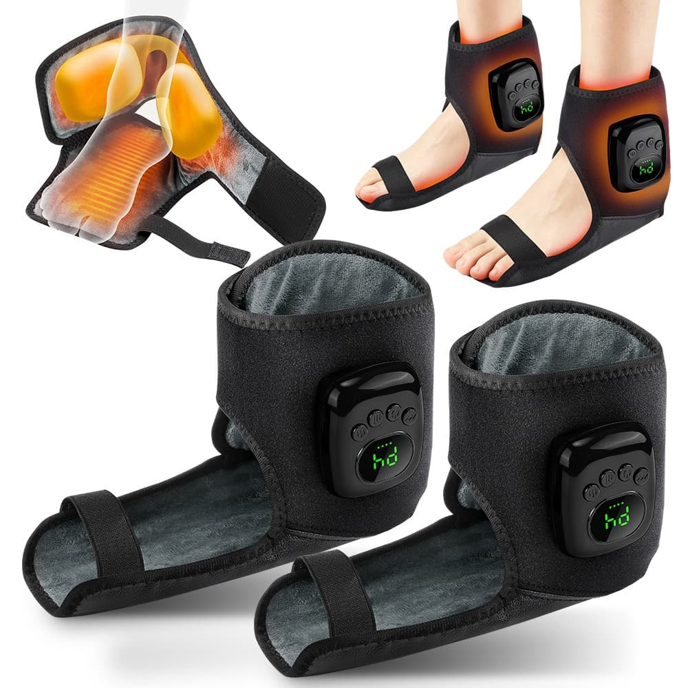 Almofada de aquecimento de tornozelo com função de massagem de Airbag, massageador de alívio de dor, configuração de aqu