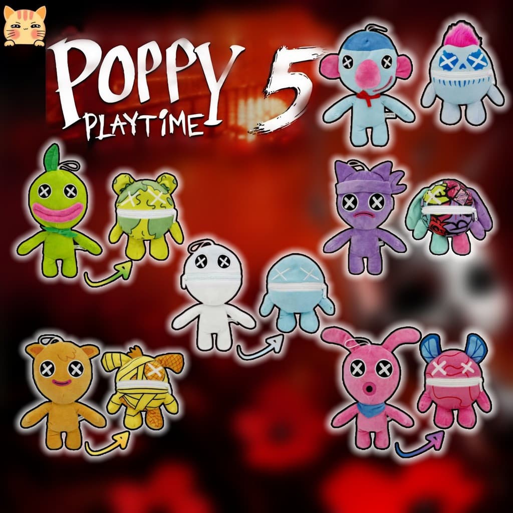 BCT ✨ Poppy Playtime 5 Horror 1006prototipo E Lily Plush Dols Fun Wireaby Cute Pianosaurus Plushie Toy Game Periférico P