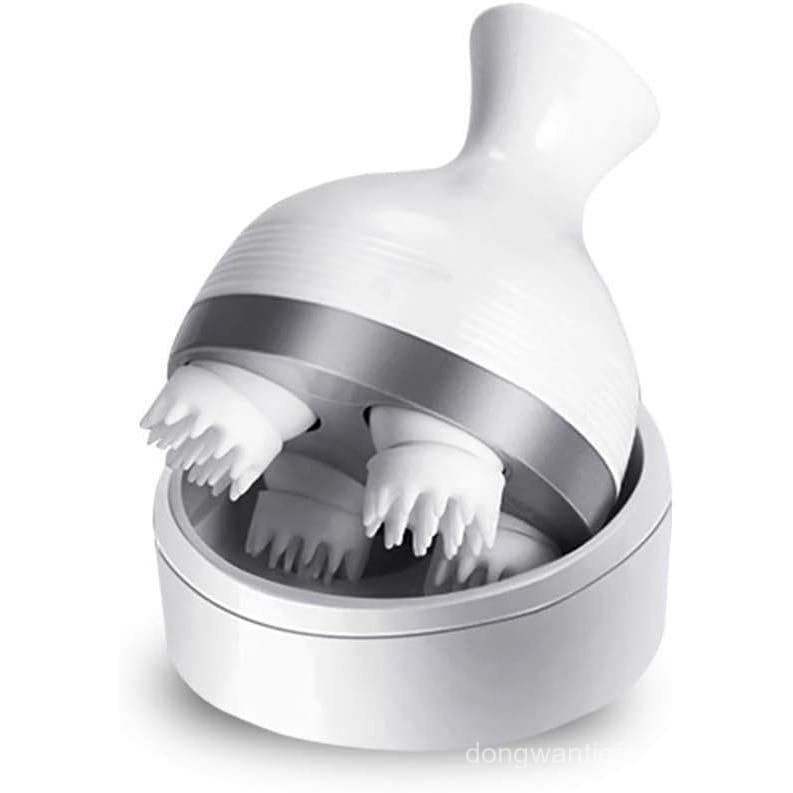 Massageador de cabeça para gatos Fuwan, cabeça de escova de silicone macia, massagem suave, recarregável por USB, massag