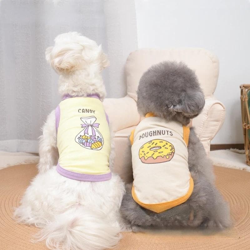 Roupas Para Cães Pequenos Colete Verão Pet Moda Pulôver Filhote De Cachorro Bonito Dos Desenhos Animados Gato Designer P