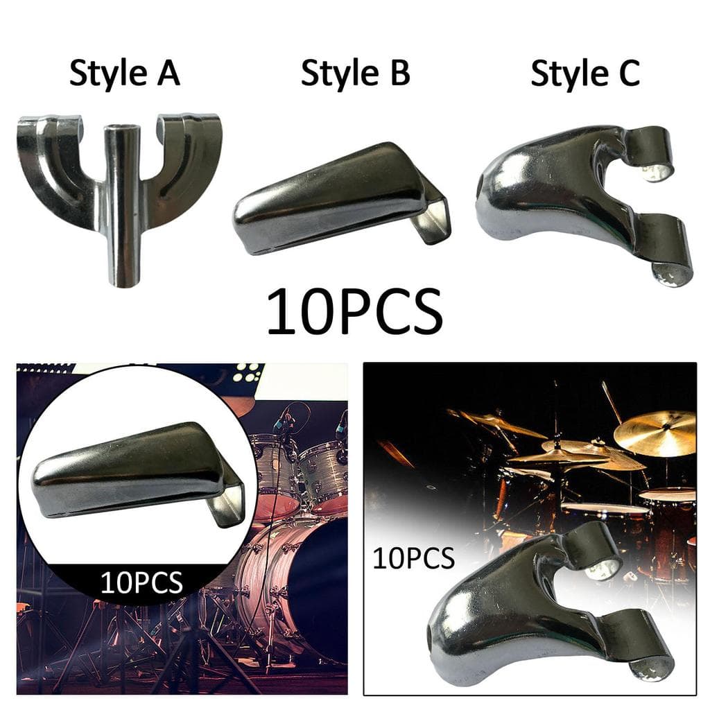 [predolo21x] 10 Peças De Garra De Bumbo Gancho Instrumento De Percussão De Tambor Hardware De Substituição Hastes De Ten