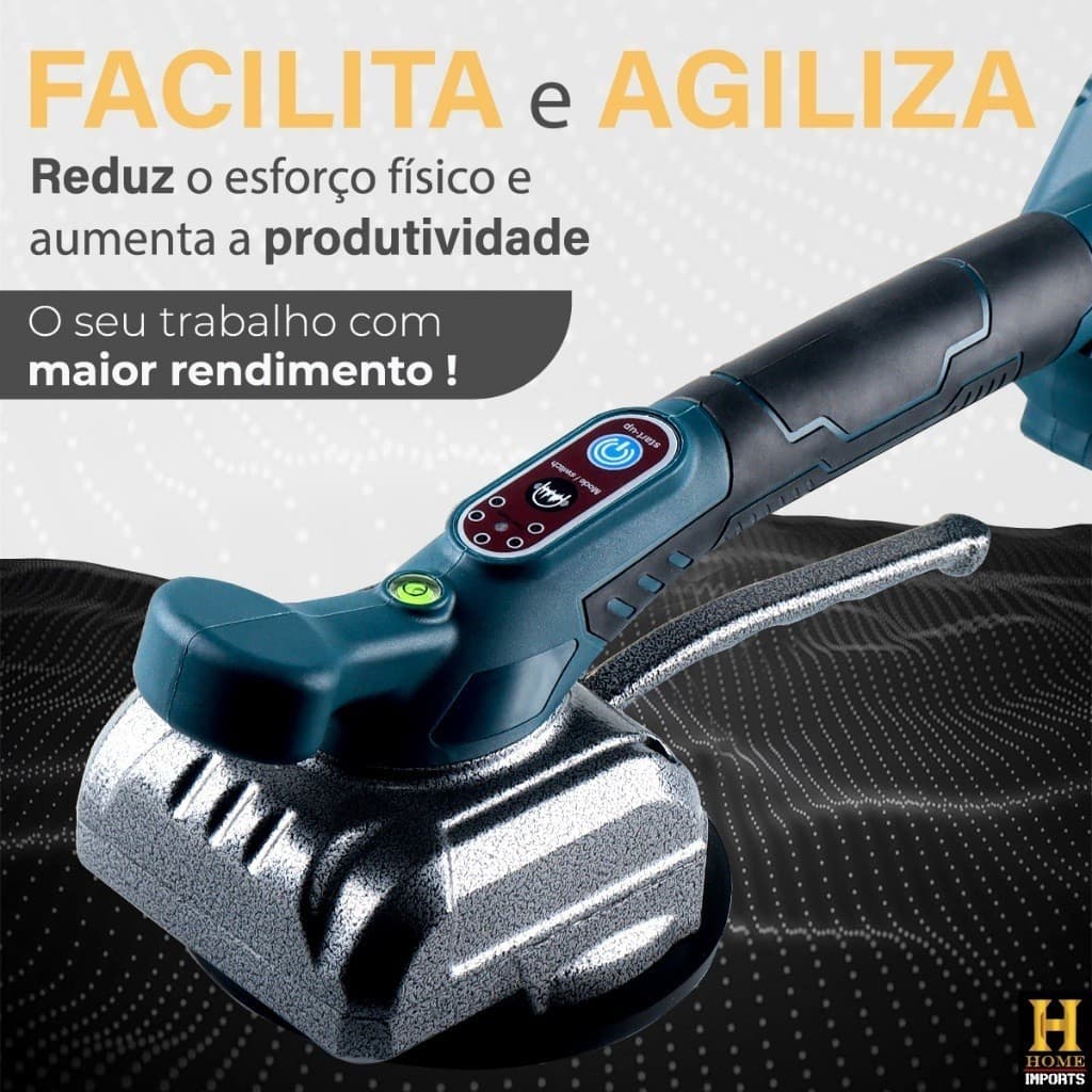 Máquina Elétrica Recarregável Para Assentamento De Azulejos 68V Com Ventosa Vibratória E Duas Baterias Inclusas.