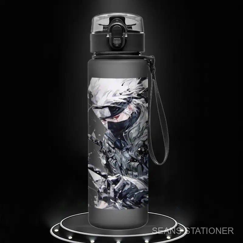 Copo Naruto Kakashi, 560 ml, Garrafa com Bico, À Prova de Choque, Copo Esportivo com Canudo, Torneira, Coqueteleira para