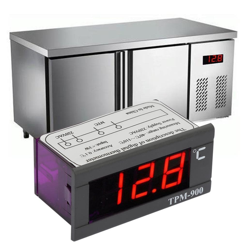 housespace.br-SIP-TW TPM‑900 Controlador de temperatura digital 220V Medidor de painel LED com sensor termostato