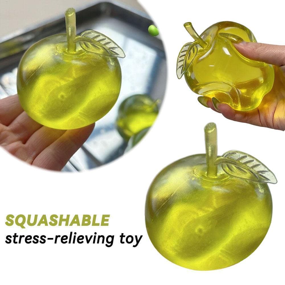 Apple Moldável Bola De Estresse Mole Transparente Maçã Sem Salto Espremer Aliviar O Brinquedo Sensorial condekph