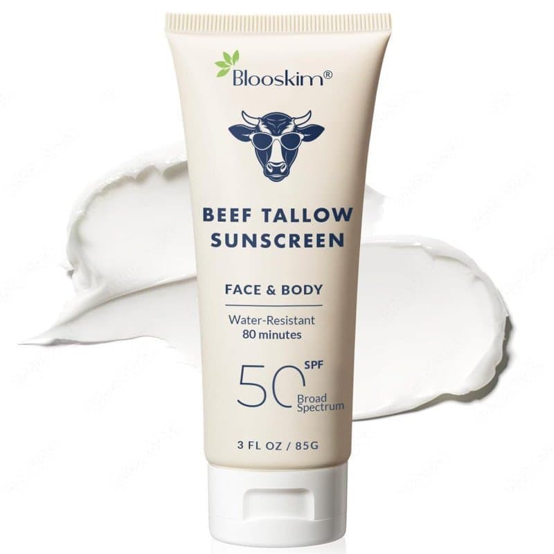 Protetor Solar de Sebo Bovino SPF50: Protetor Solar de Sebo e Óxido de Zinco para Rosto e Corpo - Proteção Solar com Fór