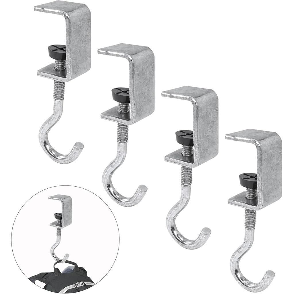 4 Peças de Suporte de Mesa para Bolsas, Gancho de Fixação para Mochilas, Suporte Portátil para Fones de Ouvido, Reduz a