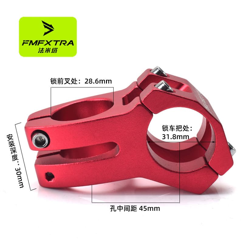 FMNFXTRA Mountain Bike guiador suporte velocidade para baixo fora de estrada oco curto guiador Riser de alta resistência