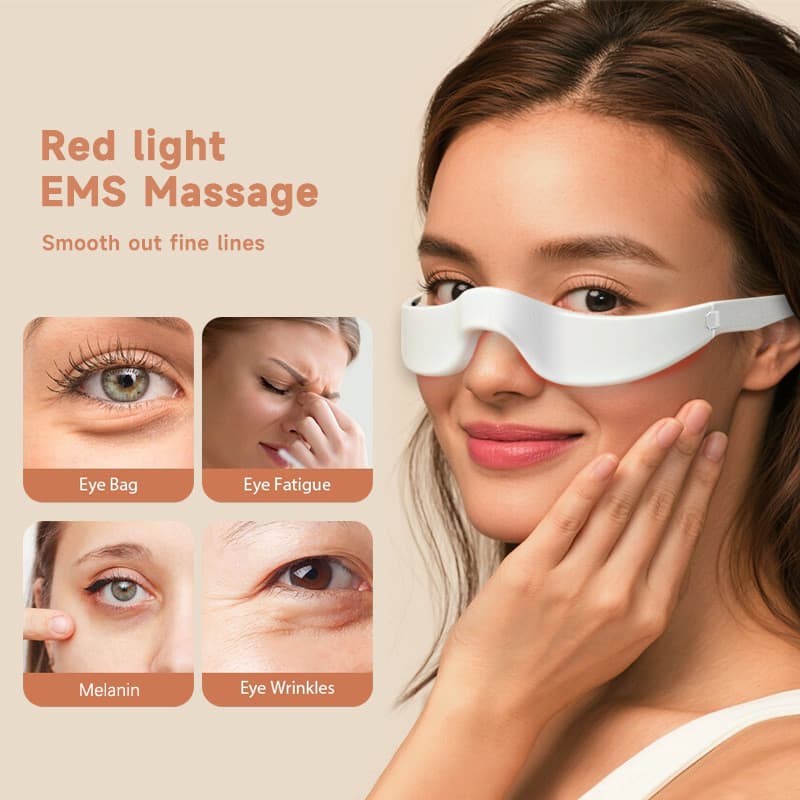 EMS massagem ocular Micro-corrente estimulante dragagem dispositivo de beleza luz vermelha massagem levantamento sacos d