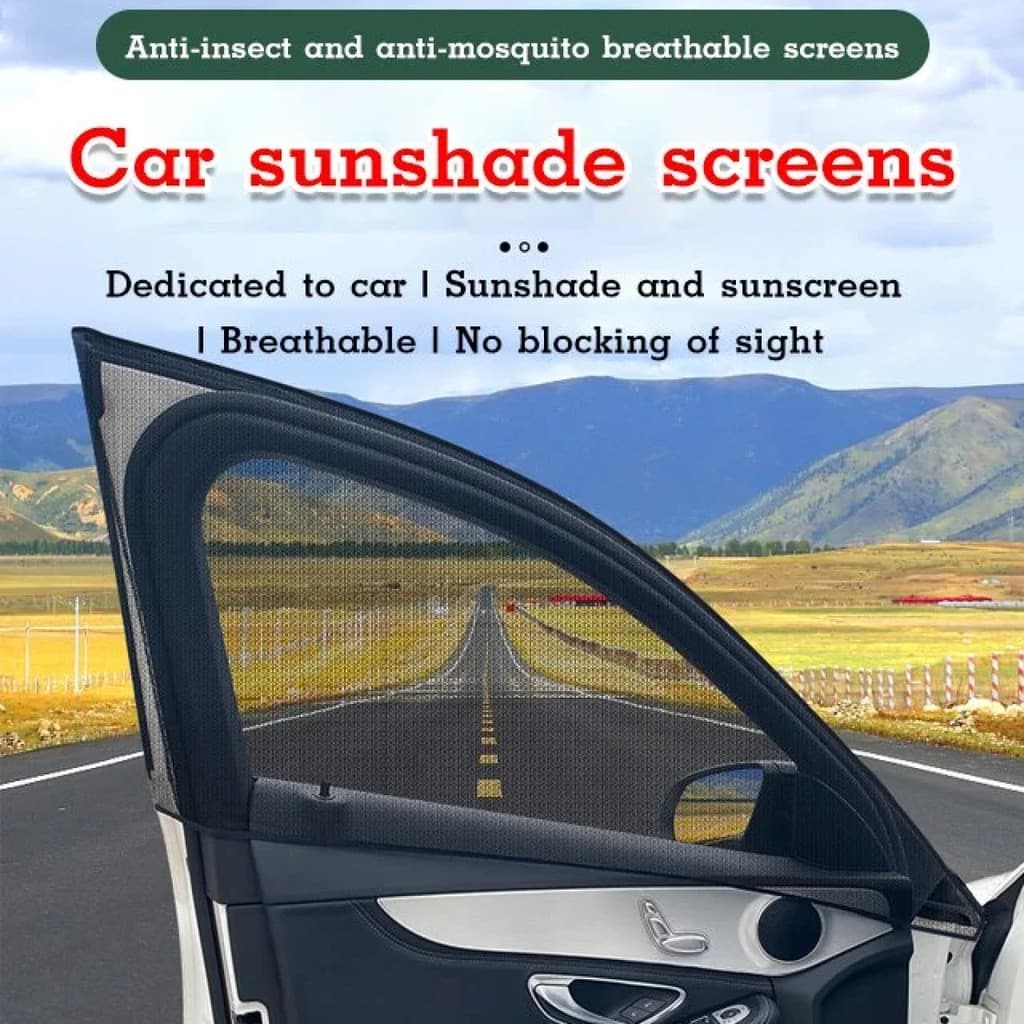 【Bloqueio Solar E Ventilação】 Rèm Lưới Chống Nắng Cho Cửa Sổ Xe Hơi Mùa Hè/Cortina De Janela Automotiva/Protetor Solar P