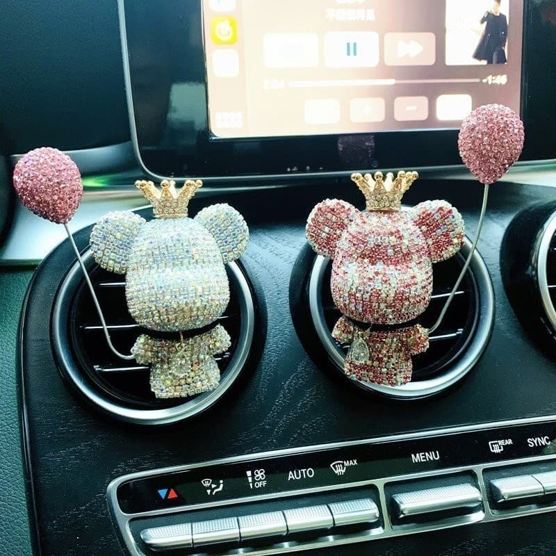 Aromatizador de Ar para Carro em Forma de Urso com Design Criativo para Ventilação
