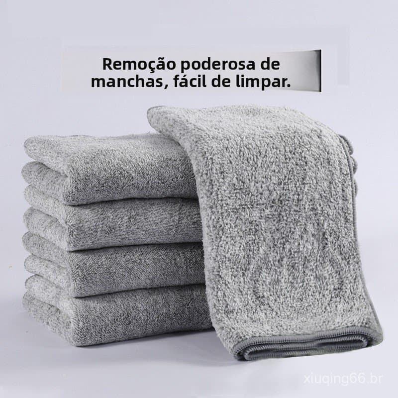 Pano de Limpeza de Fibra de Carvão de Bambu 2026, Pano de Cozinha, Pano para Lavar Louça, Pano Absorvente de Óleo, Pano