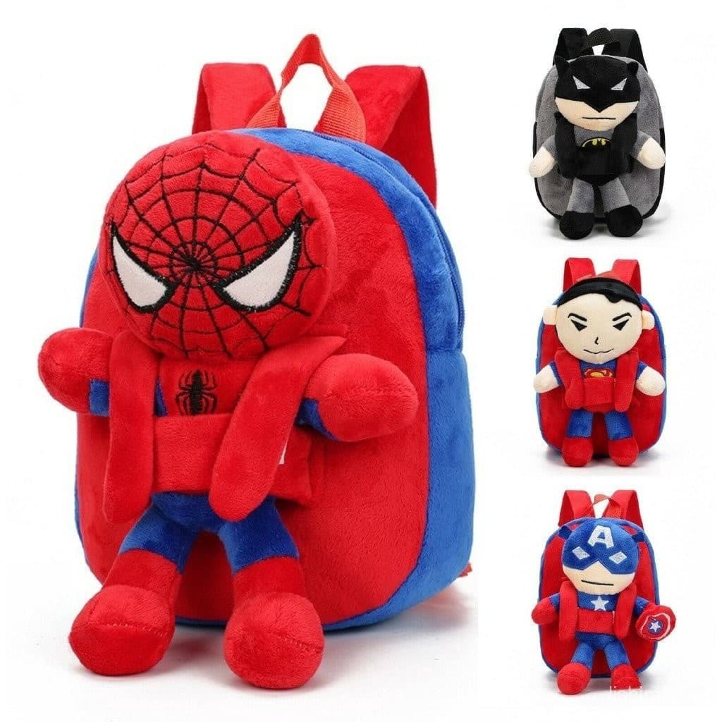 Mochila Escolar Superman Homem-Aranha Para Crianças Meninos