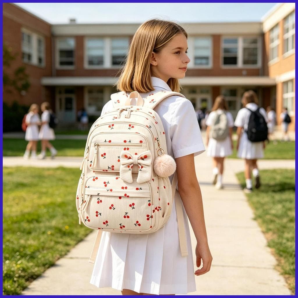 Conjunto De Mochila E Lancheira Respirável Bonito Bookbag Com Estojo De Lápis Mochilas Escolares Dos Desenhos Animados P