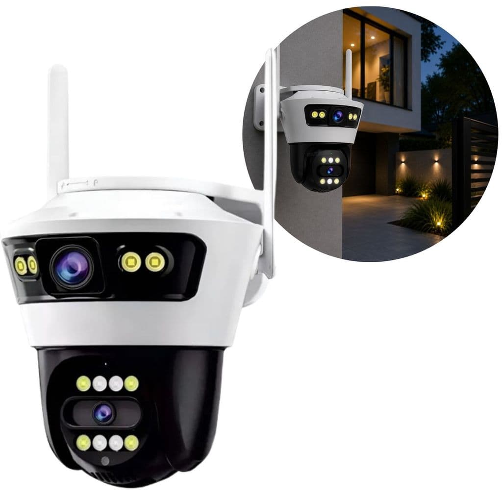 Câmera Segurança Speed Dome Full HD 2MP 2 Câmeras 1fixa 1movel TWG