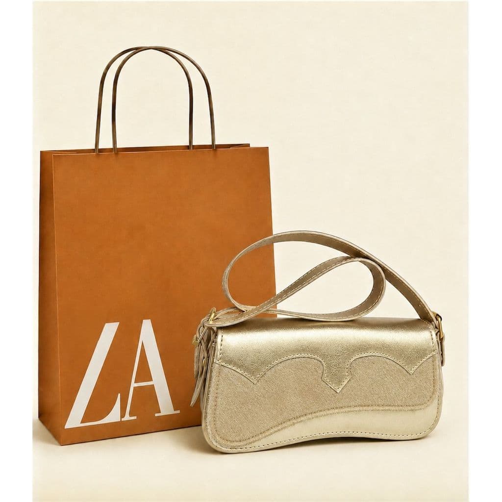 Bolsa Country Estampa de Vaquinha Baguete de Ombro Feminina