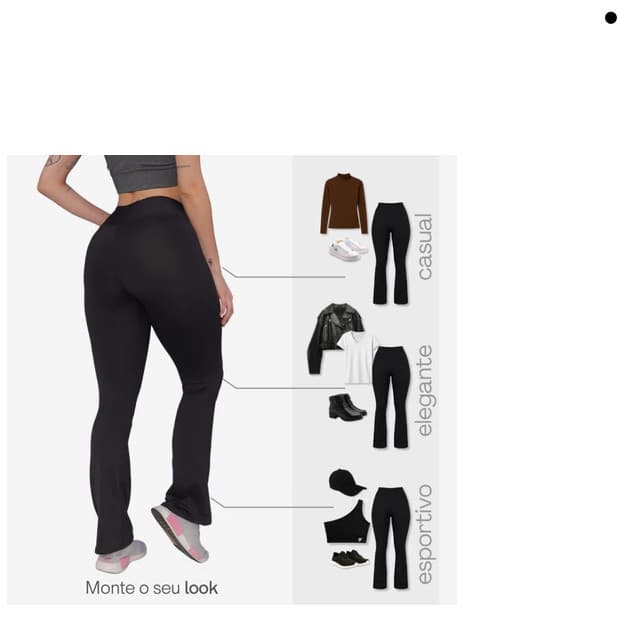 Calça Bailarina Flare elite fashion Feminina Cintura Alta Fitness Suplex Academia Trabalho Zero Transparência