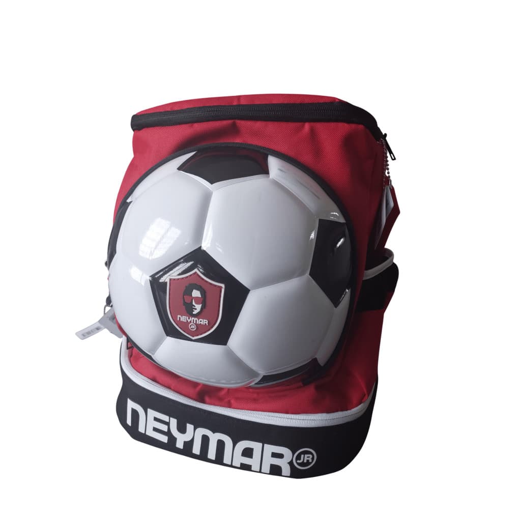Mochila Estampada Estrela Do Futebol Neymar Vermelha e Preta