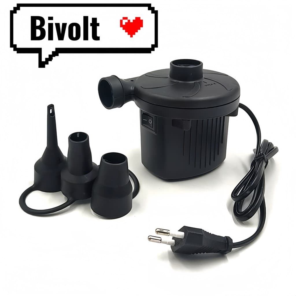 Bomba Elétrica Inflador Encher Colchão Boias Piscinas， Bivolt