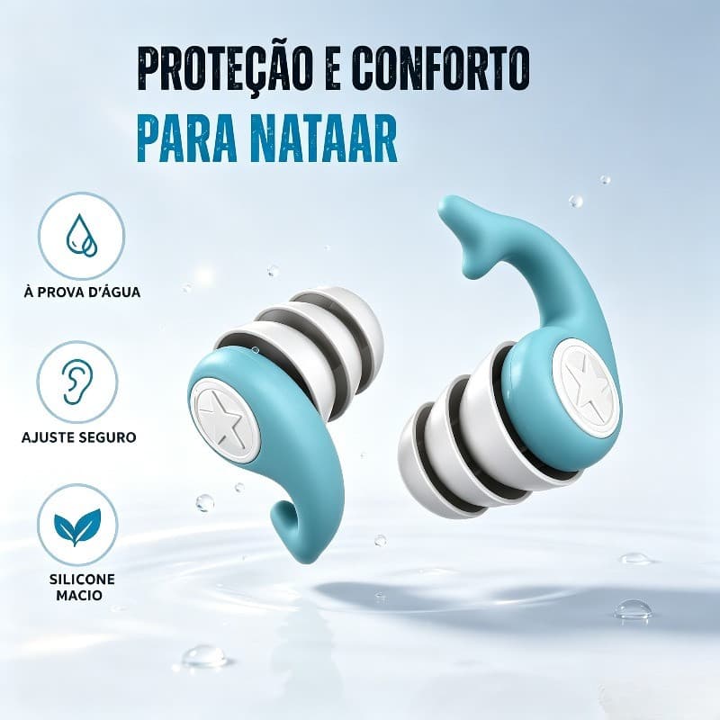Kit 2 Protetores De Ouvido De Silicone De Três Camadas , Redução De Ruído , À Prova D'água , Ideais Para Dormir , Estudo