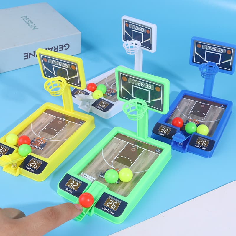 Mini brinquedo de basquete com ejeção de bola, máquina de basquete em miniatura, brinquedo de festa para mesa 7.23 ZJV3