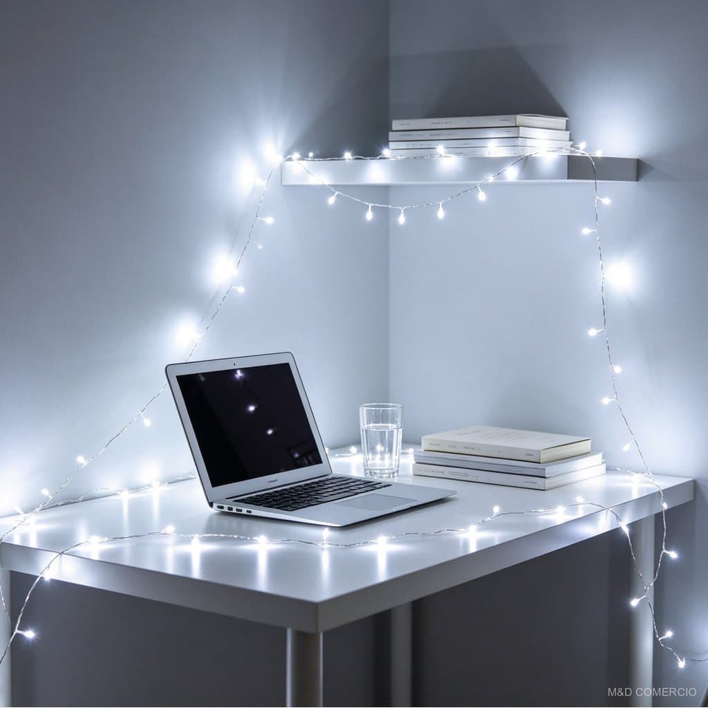8/9/10 Pcs Iluminação Decorativa Branca A Bateria Para Qualquer Lugar Uso Instantâneo Performance Estável E Economica