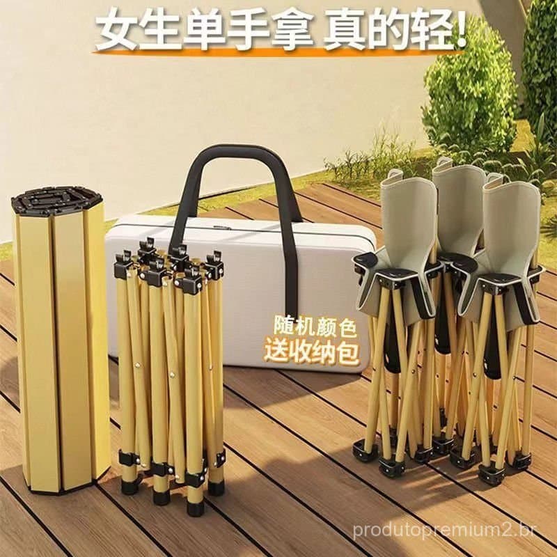 Conjunto portátil de mesa e cadeiras para atividades ao ar livre, como piqueniques, acampamentos e churrascos, dobrável