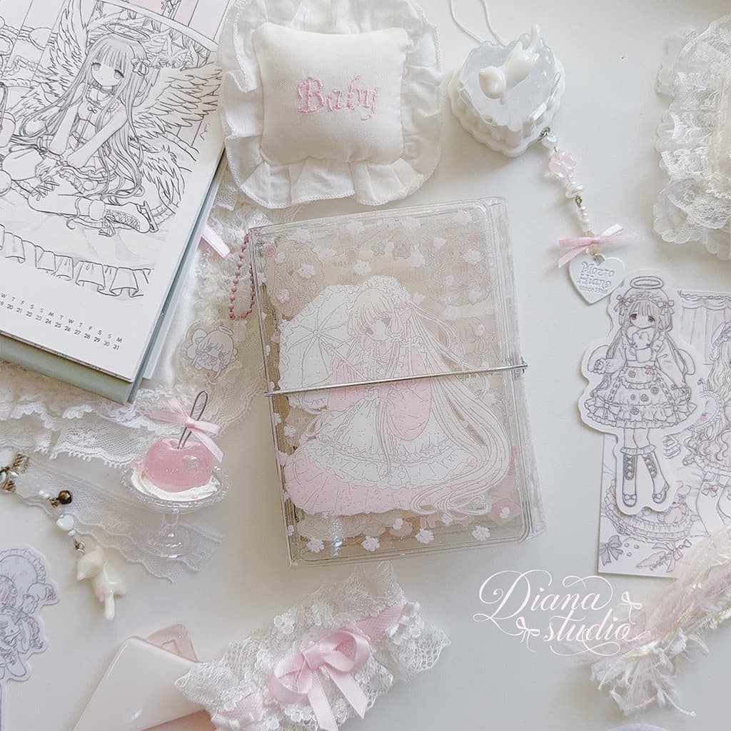 Diana Design Original Xiaoji flor Chaoji menina bonito M5 30% de desconto manual de folhas soltas menina coração livro F