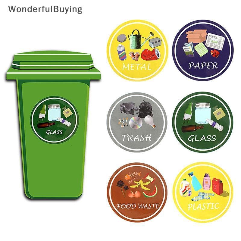 Lixeira De Reciclagem , Classificação De Lixo , À Prova D'água , Fácil , Etiqueta Para Uso Em Casa , Escritório , Escola