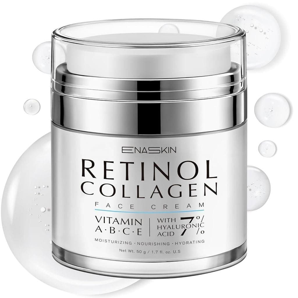 Hidratante Facial Anti-Envelhecimento com Retinol: Creme Anti-Rugas para Mulheres, Creme Reparador de Colágeno para Dia