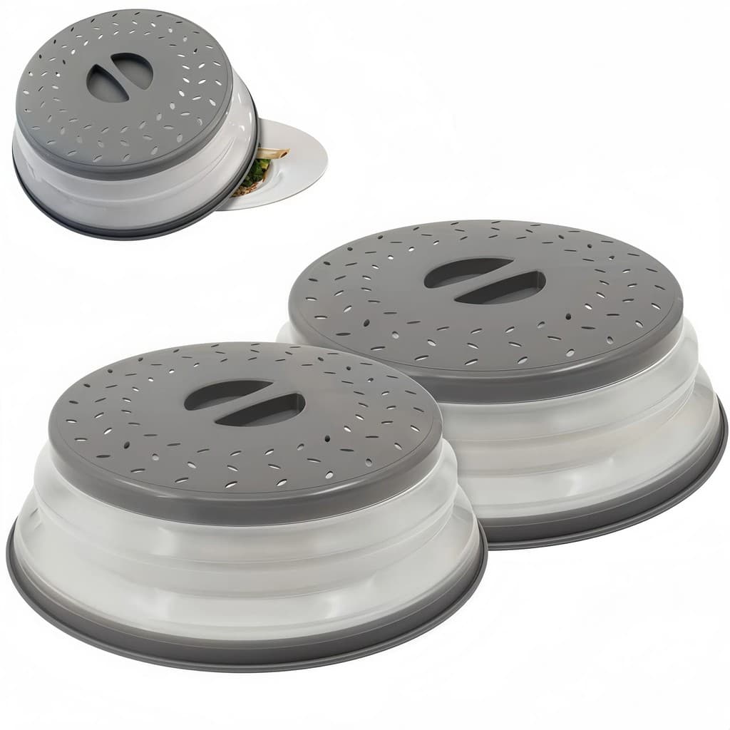 Vaporizador dobrável, cinza, durável, feito de material PP, à prova de vapor, utensílio de mesa, livre de BPA, não tóxic