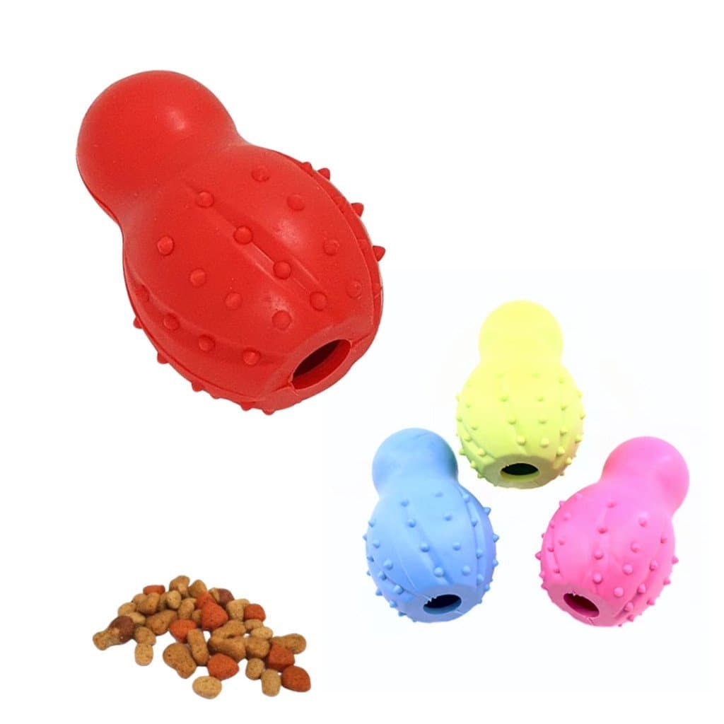 Brinquedo Cachorro Cães Pequenos Recheável Interativo Porta Petisco Mordedor Borracha Tipo Kong