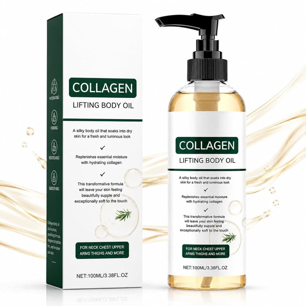 Óleo de Colágeno para o Corpo, Óleo Corporal de Colágeno para Firmar a Pele Após o Banho, Óleo Corporal Hidratante e Fir