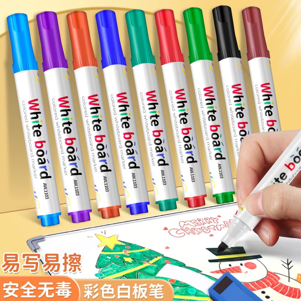 12 cores podem adicionar tinta cor quadro branco caneta conjunto fácil de escrever fácil de apagar ensino quadro branco
