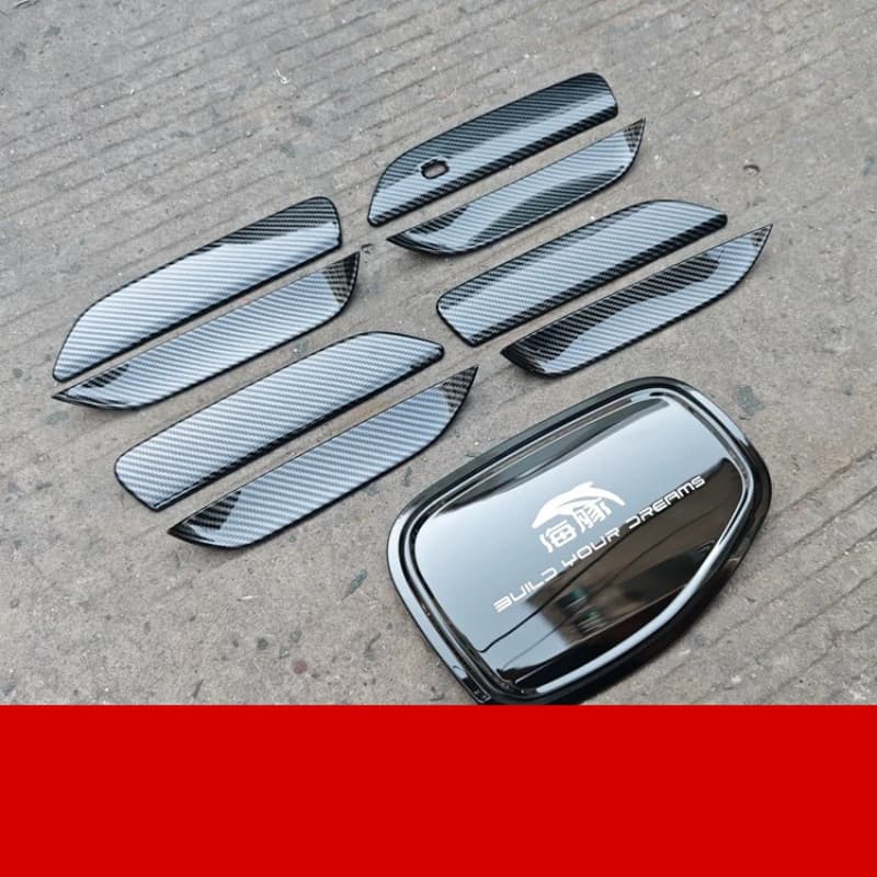 Para BYD Golfinho GS Modificação Alça Especial Porta Tigela ABS Pintura Padrão De Fibra Carbono Proteção