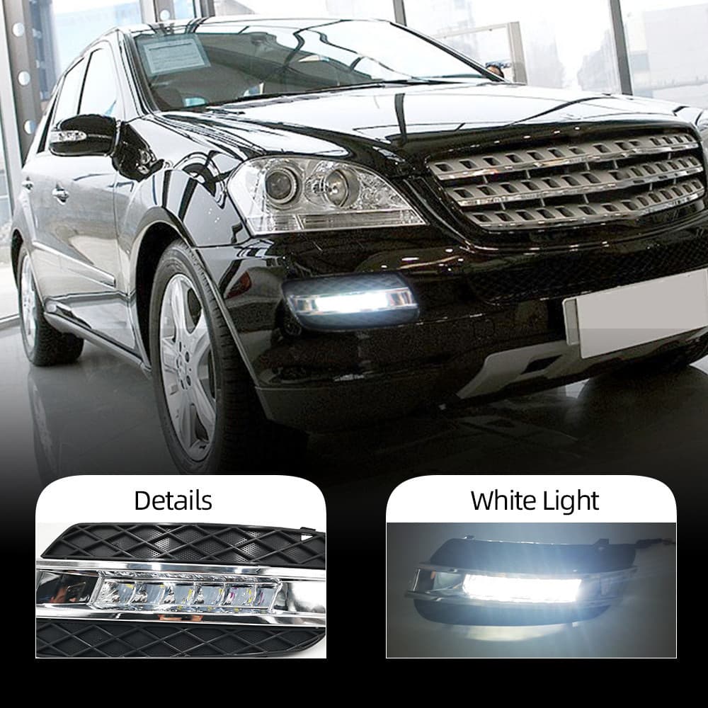 Cscsl DRL Para Mercedes Benz ML350 W164 ML280 ML300 ML320 2006 2007 2008 2009 Luzes Diurnas Cabeça De Nevoeiro Capa Da L