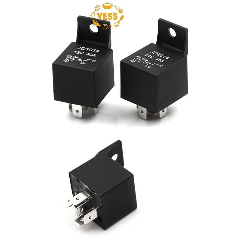 YESS 5 Pinos 40A Relé De Carro Automotivo Normalmente Aberto DC 12V/24V Relés Para Luz Principal Quente