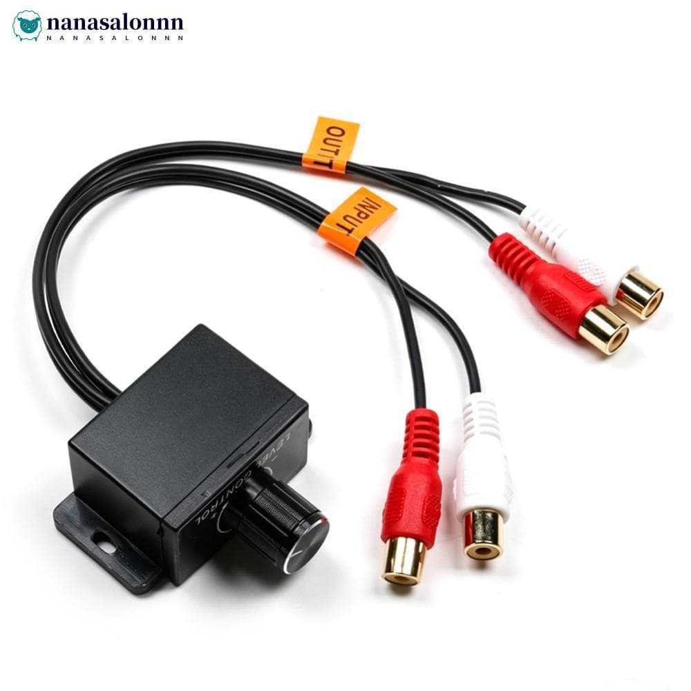 NANASALONNN Amplificador De Áudio Estéreo Universal Para Carro Alto-Falante Baixo Nível RCA Botão De Controle De Volume