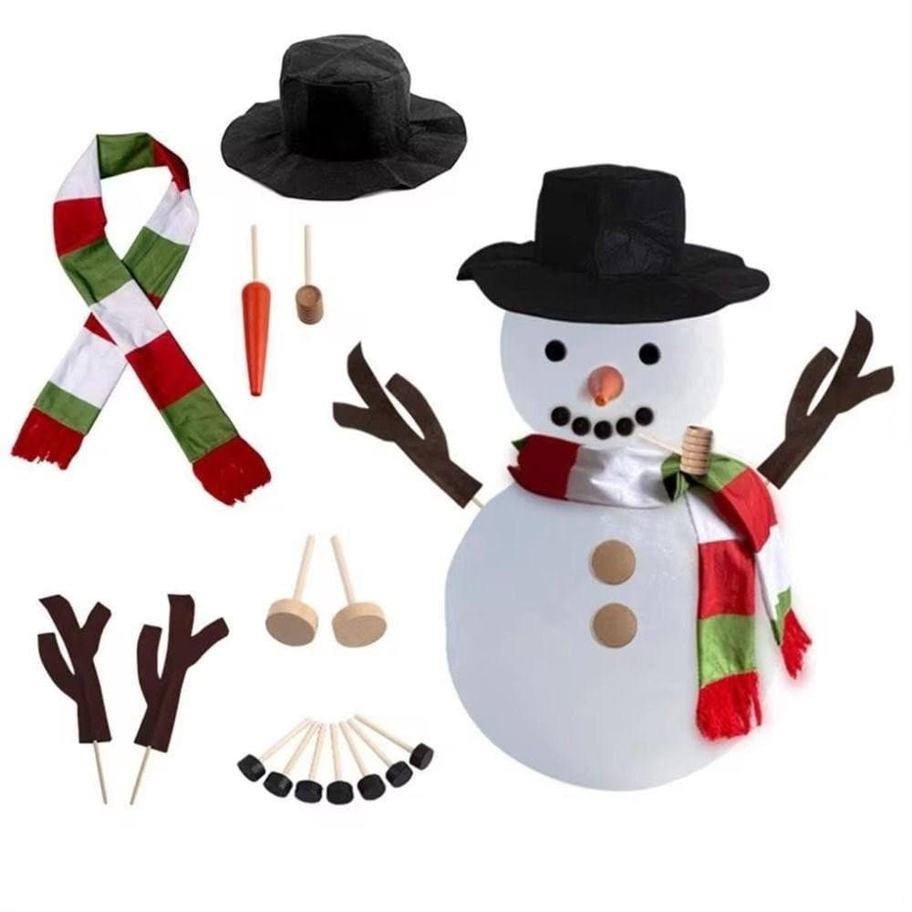 PATRICIA1OW Kit De Decoração De Boneco De Neve De Natal , Cachecol , Nariz De Cenoura , Fabricação , Faça Você Mesmo