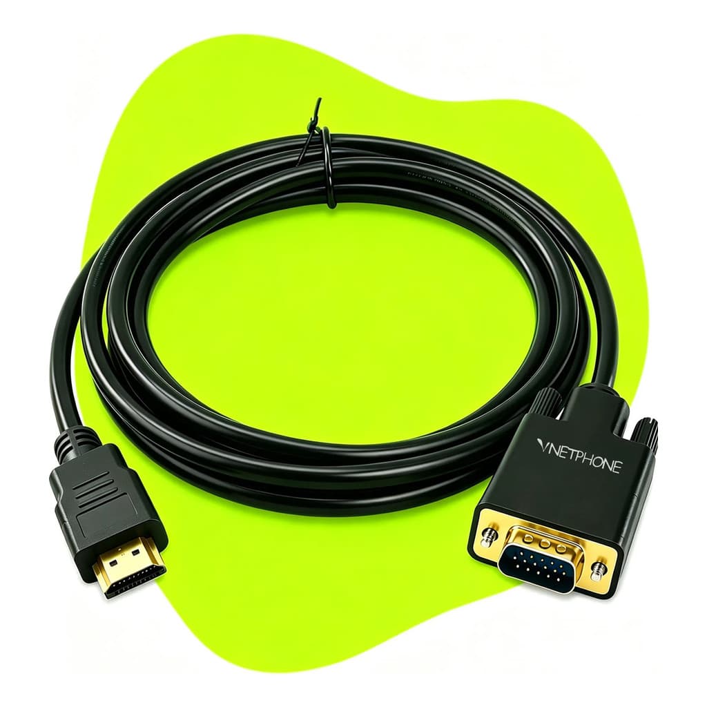 Cabo Conversor HDMI Macho para VGA Macho 1080p Full HD 1.8m (Não Converte VGA para HDMI)