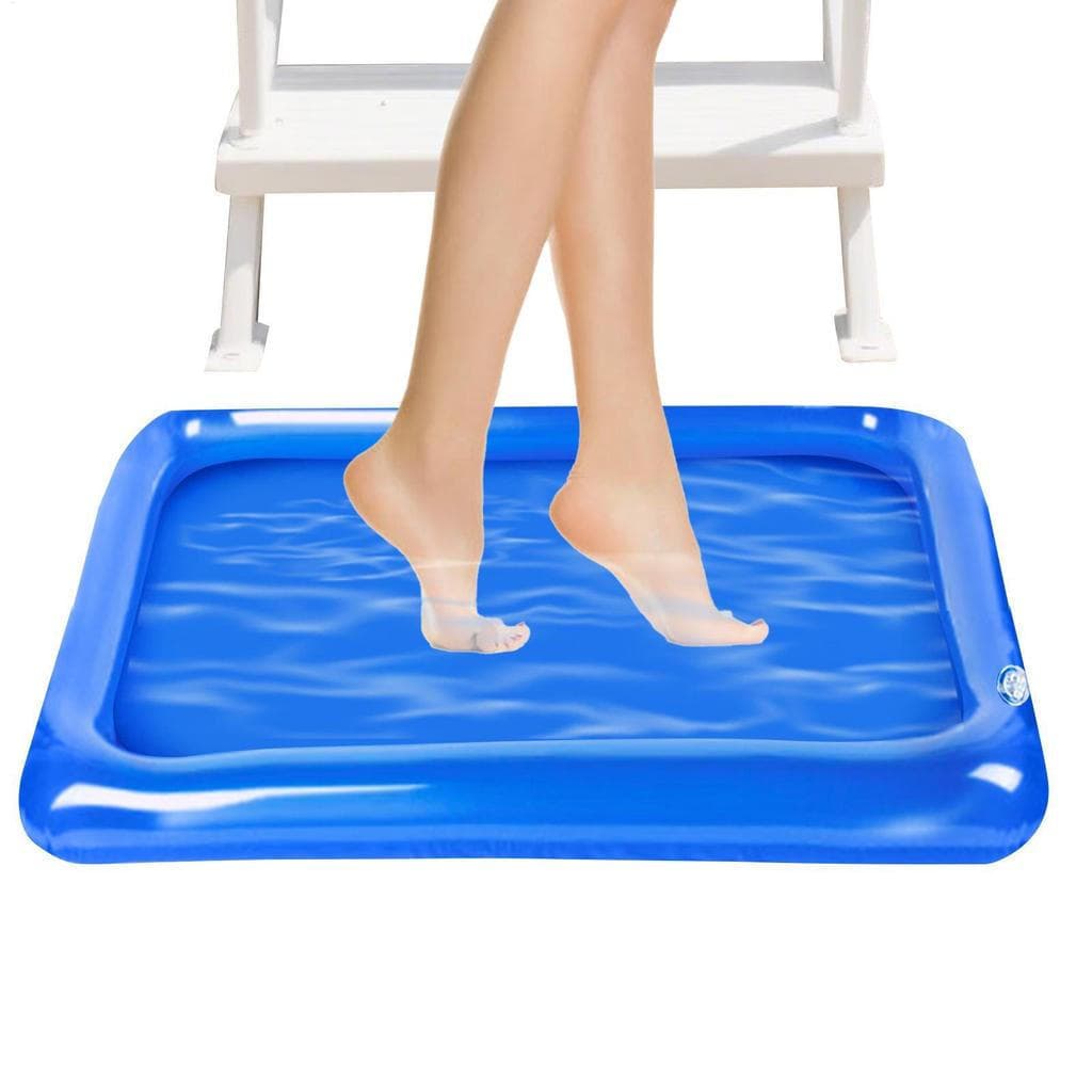 Banheira de pés para piscina, bandeja inflável para enxágue, fornecida pela alpilyn3br