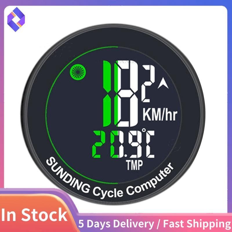 Computador De Bicicleta Sem Fio À Prova Dwaterproof Água Odômetro Verde Tela LCD Ciclismo Velocímetro Mountain Bikes Med